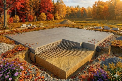 Плитный фундамент 12x15